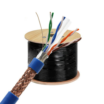 品質  SFTP NETWORK CABLES CAT 6 CAT6 CAT6A CAT7 305M STP Cat6 FTP CPR LAN CABLE 23AWG COPPER 1000FT LSZH sftp ax 工場