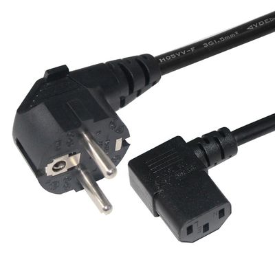 品質  Waterproof 2pin EU Standard Power Cord IEC 320 Home Appliance C13 Mains Cord European VDE Plug 工場
